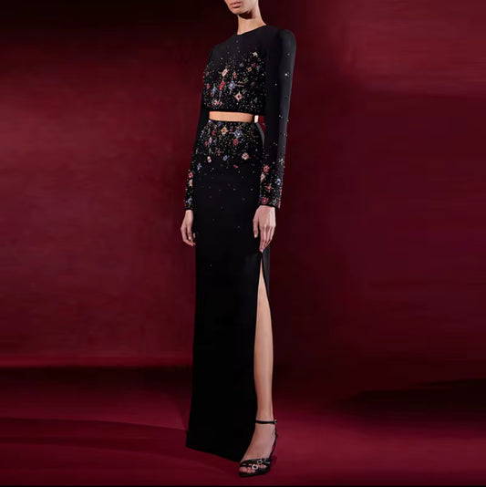 Cosmic Embellished Skirt Set