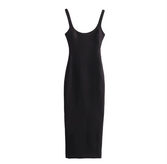 Classic Bodycon Midi with Delicate Straps
