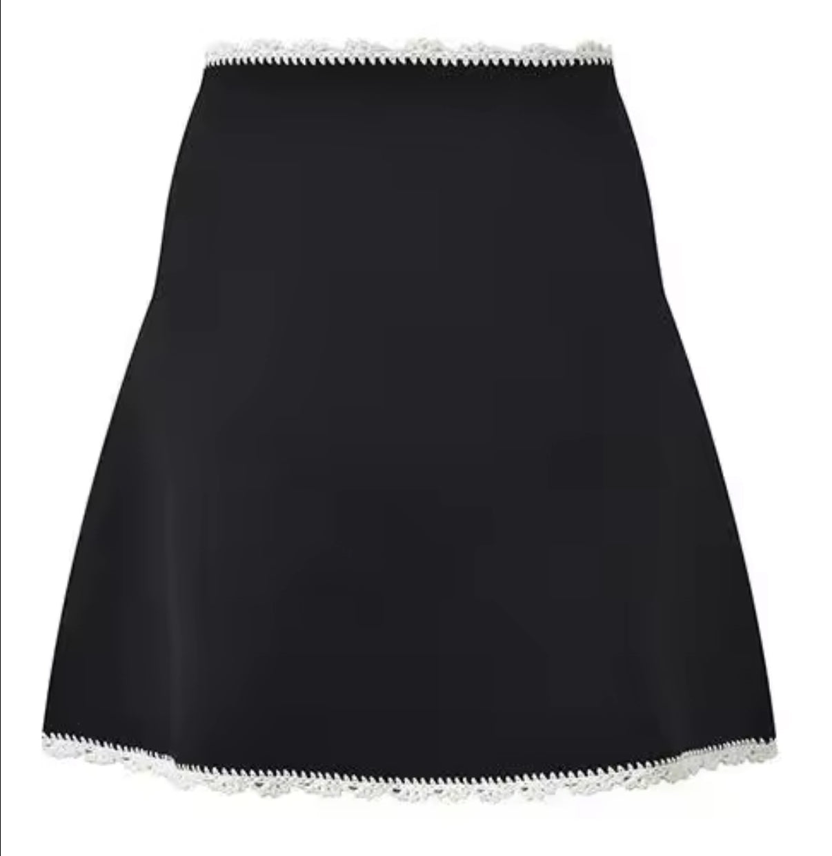 Chic Black Mini Skirt Set with Pearl Buttons