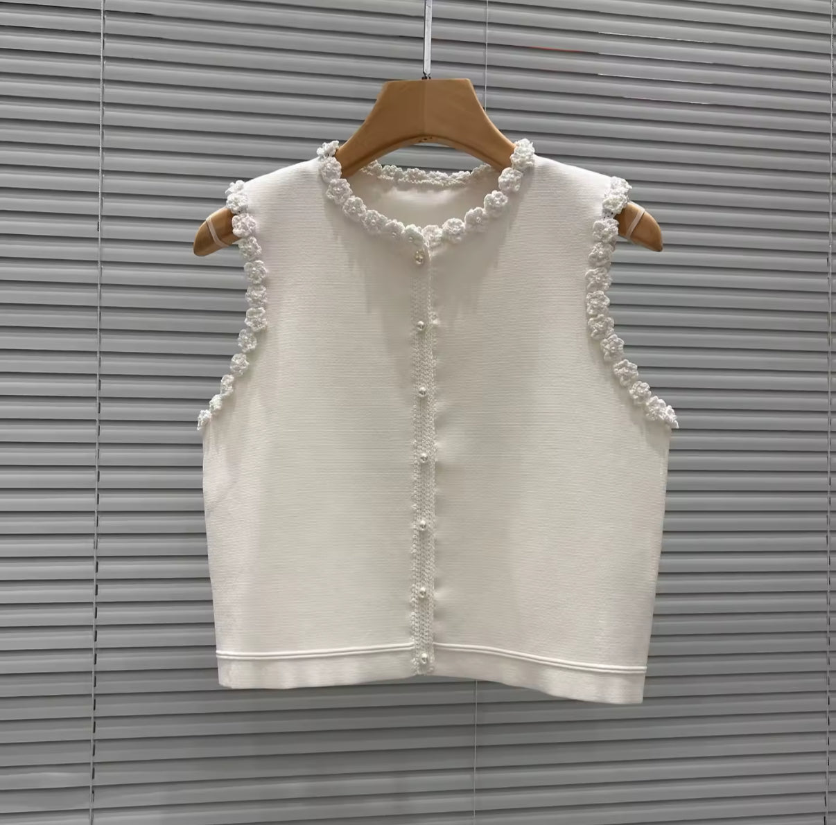 Chic Black Mini Skirt Set with Pearl Buttons