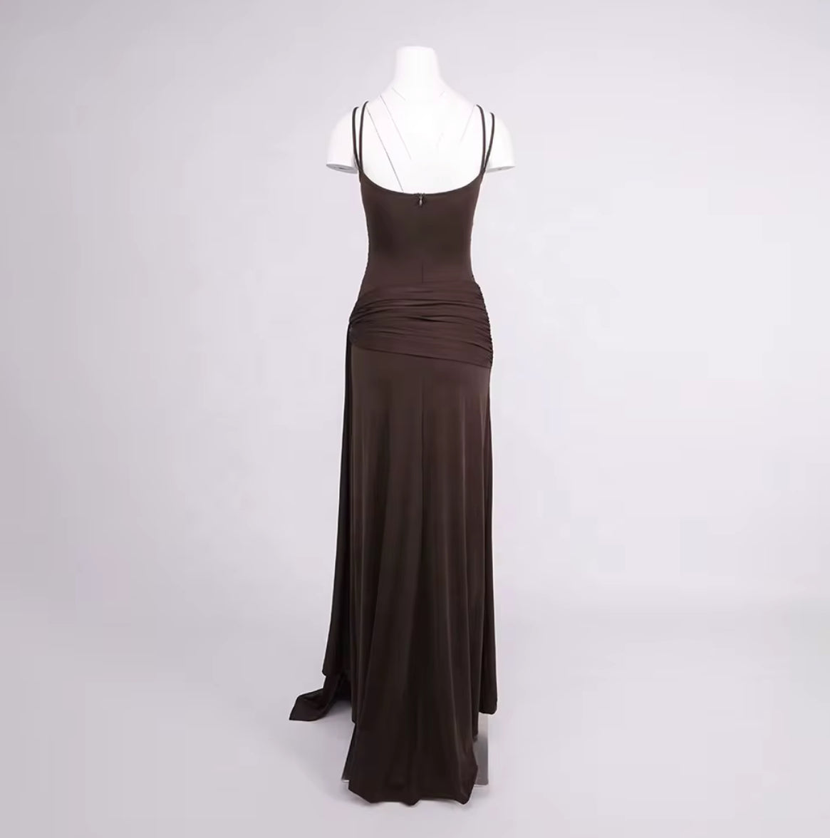 Bronze goddess gown dress