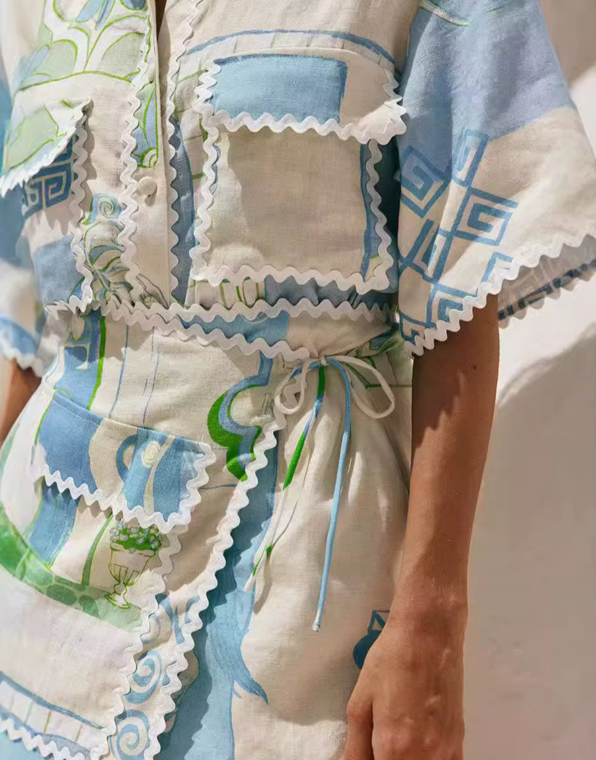 Boho patchwork two-piece set