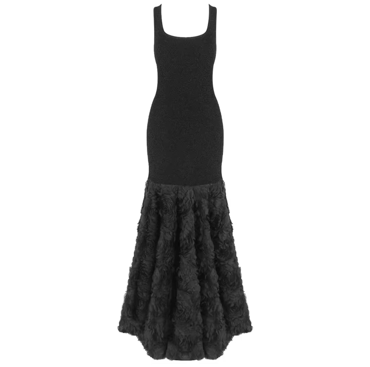 Black sleeveless mermaid dress