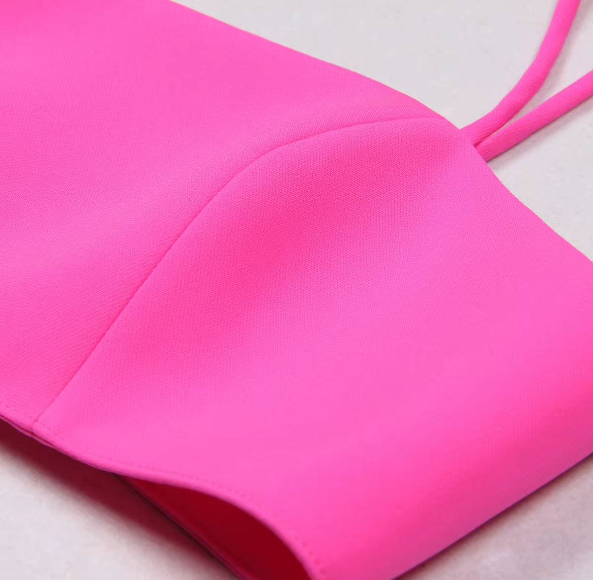 Bold Hot Blazer with Gold Buttons, Matching Crop Top & Shorts