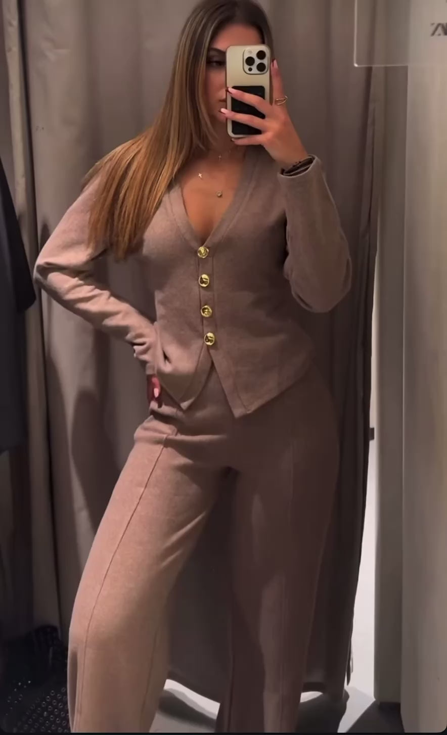 Warm Hues Two-Piece Knit Set